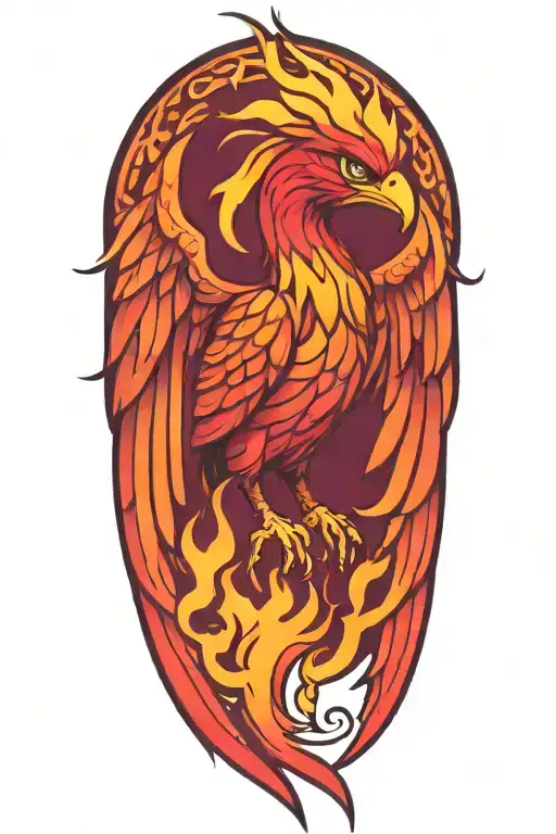 Phoenix Bird With Fire