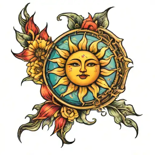 A Realistic Sun With The First Name Inaya