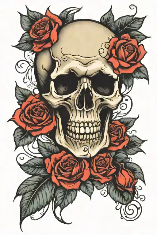 Skull And Roses