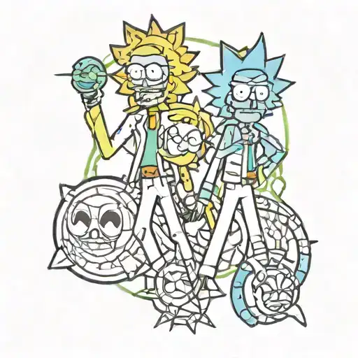 Rick And Morty Sailor Moon Surrounded