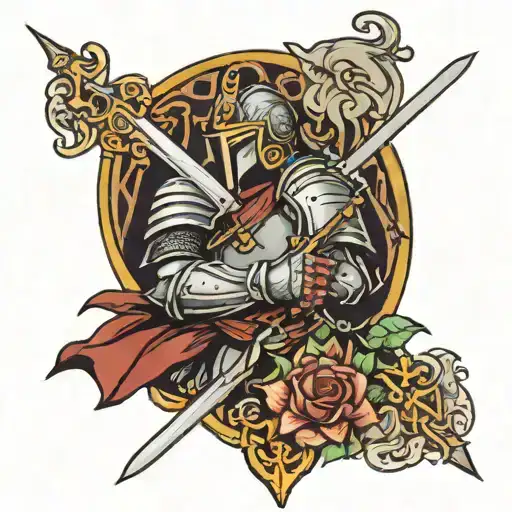 Knight Holding Sword