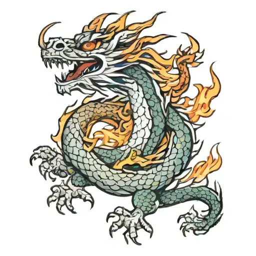 Chinese Dragon Breathing Fire