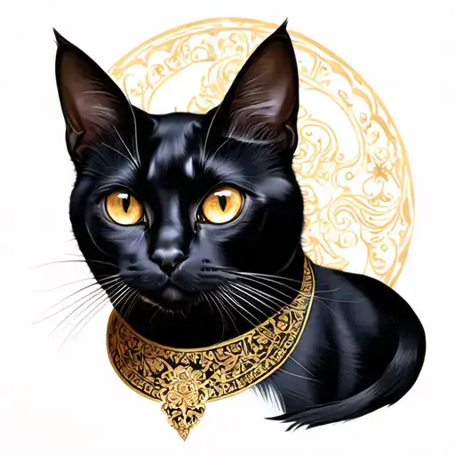 Chantilly Tiffany Black Cat Gold Eyes