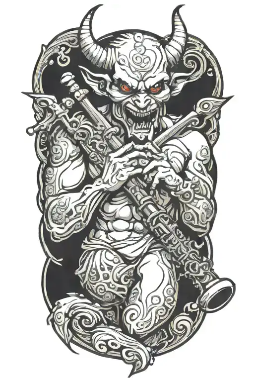 Devil Playing Flute