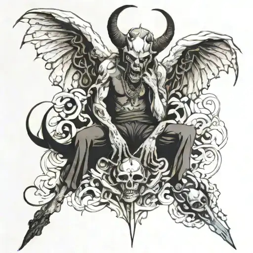 A Demon Prevents An Angel From Speaking