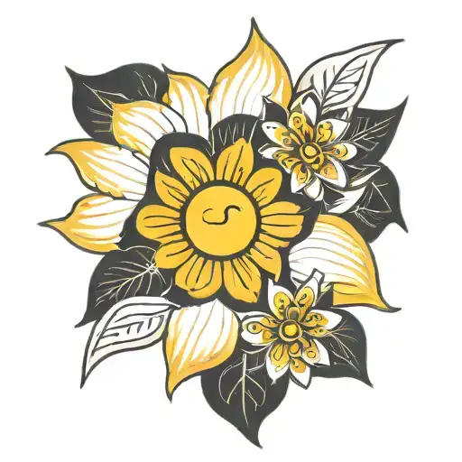 Filipino Sun And Sampaguita Flower