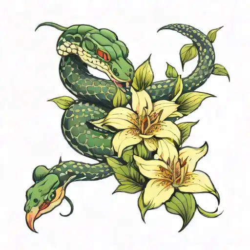 Snake And Lillies Wrapping