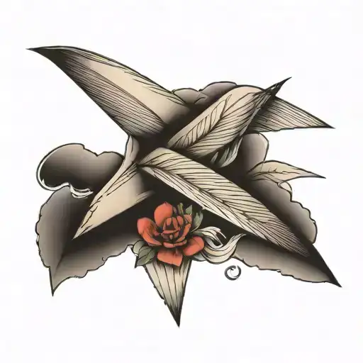 Any Way The Wind Blows Quote With Paper Airplane Flying