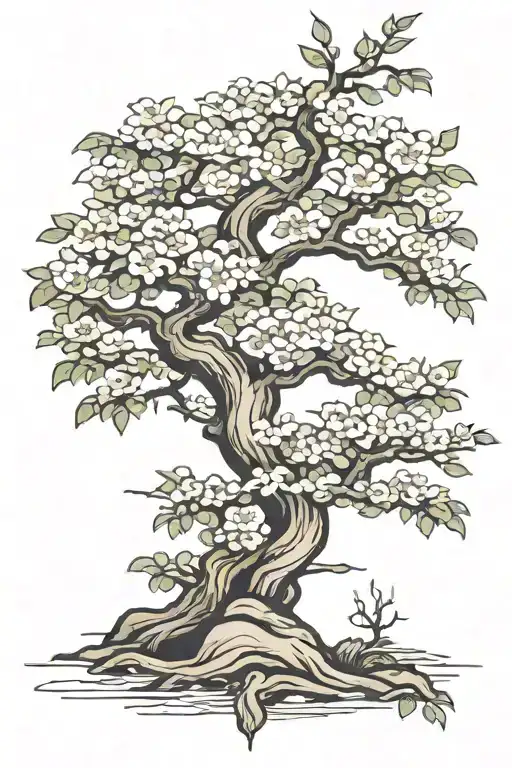 Bonsai Tree Sleeve Tattoo Men