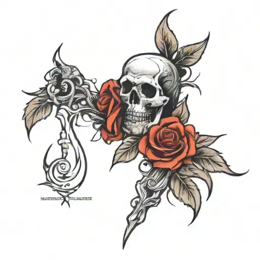 Death Rose For Men On The Arm