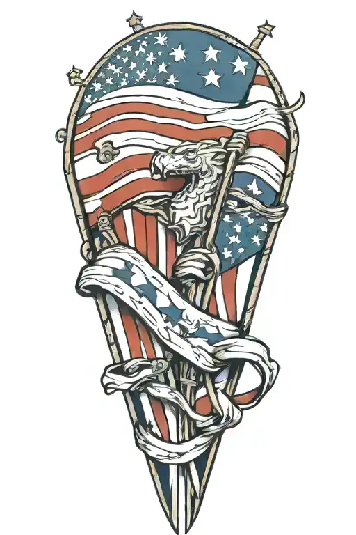 Patriotic Flag Intertwined