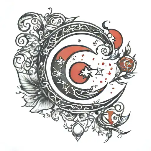 Turkish Flag Crescent Moon