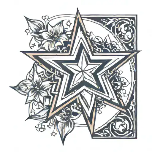 Star With My Dauther Name On Elbow Length