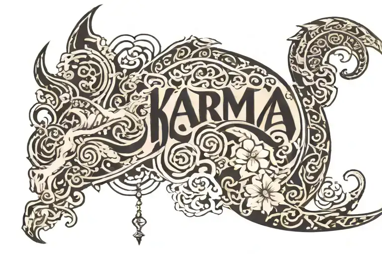 I Want A Tattoo Behind The Right Ear And The Back Of The Neck With Karma Written In Chinese