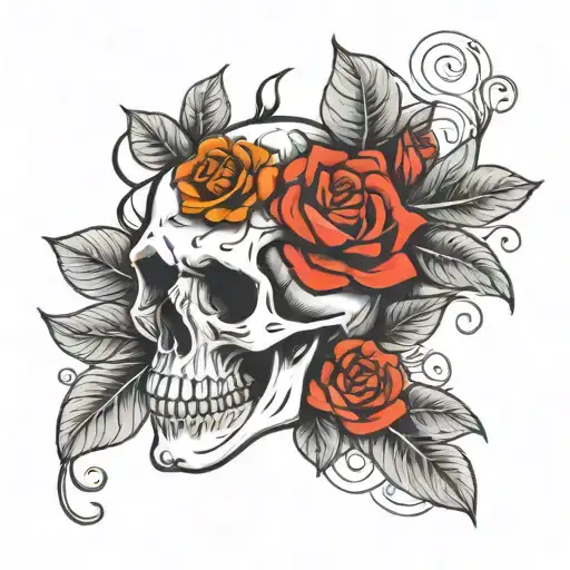 Skull And Roses Growing