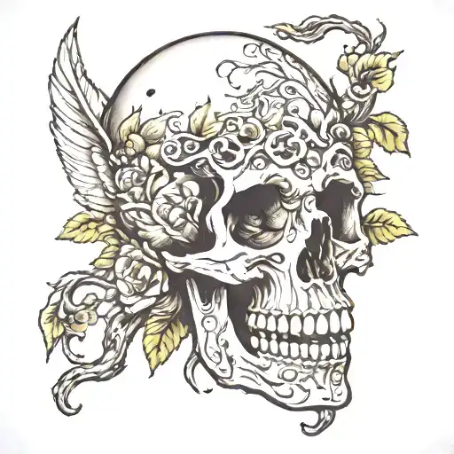 Skull Nature Scene