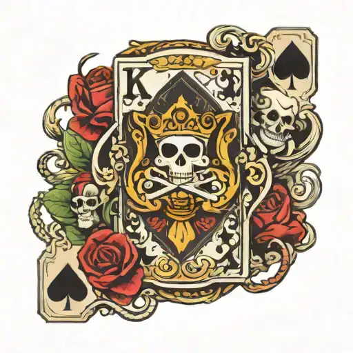 King Of Spades Play Card With Pirate Theme