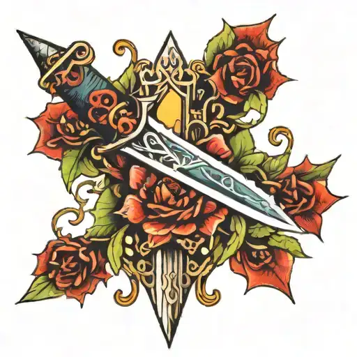 Dagger With Thorny Vines