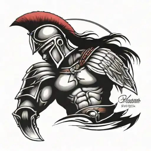 Spartan Warrior Solider With Quote Leave Them Nothing Take From Them Everything