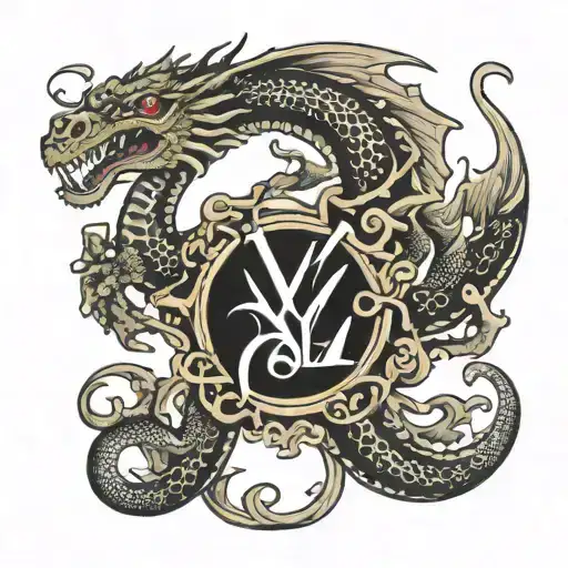 Letters Xyz With Dragon