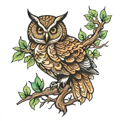 Owl With Woods In It