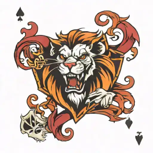 Lion Half Joker Card