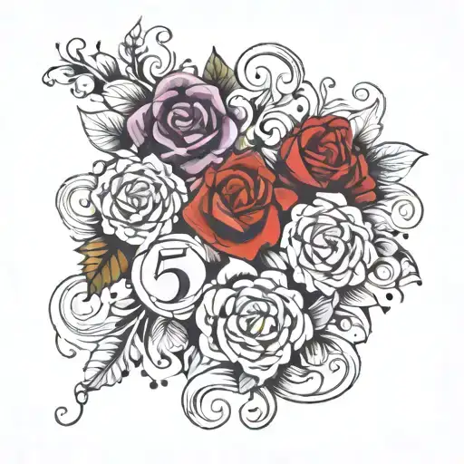 Dainty Numbers 11 And 56