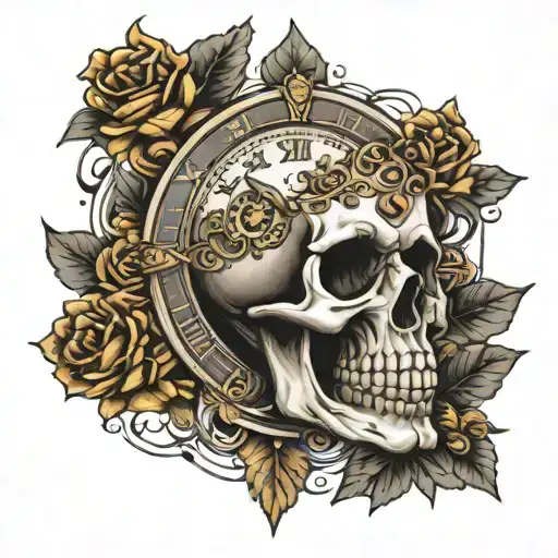 Skull Street Clock
