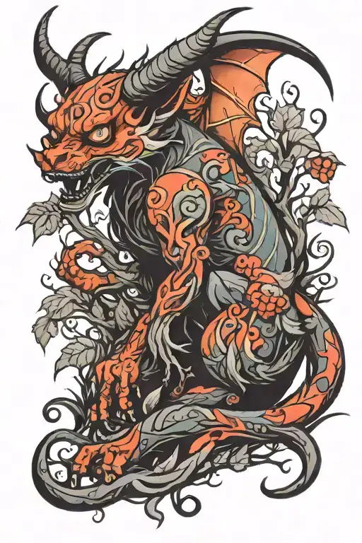 Demon Lazy Animals Forest Back