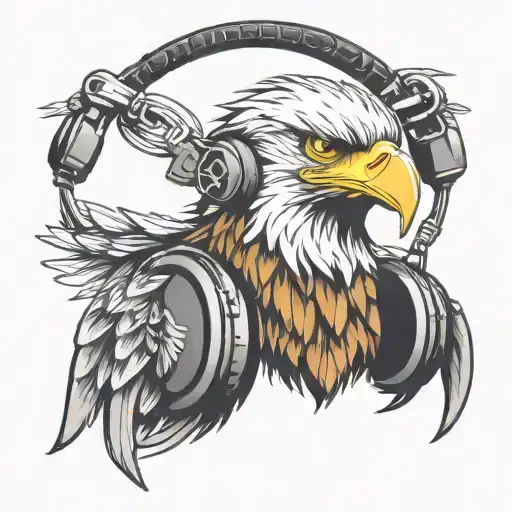 Eagle With Headphones