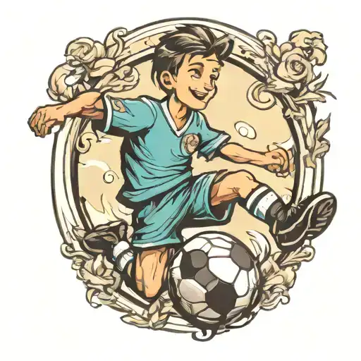 Kid Playing Soccer