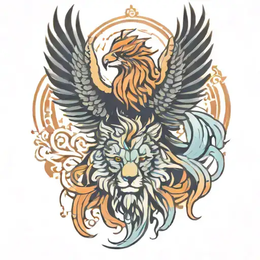Lion And A Pheonix