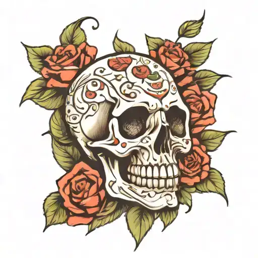 Skull And Roses
