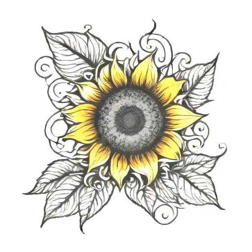 Sunflower Intertwined Representing The Client's