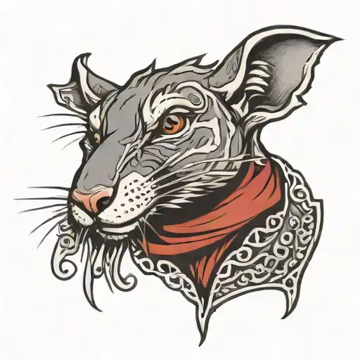 All Black River Rat Outline That Also Says River Rat