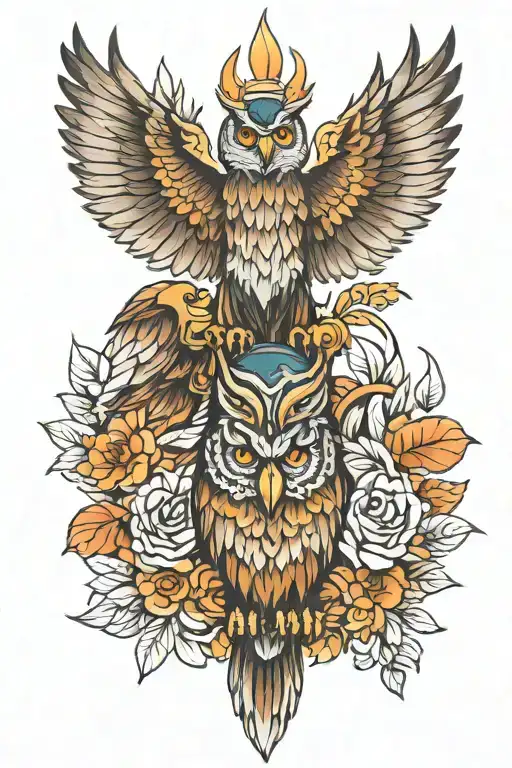 Eagle And Owl