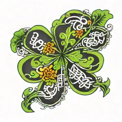 Shamrock Shape Made Up Of The Words 'Gross And Disgusting'