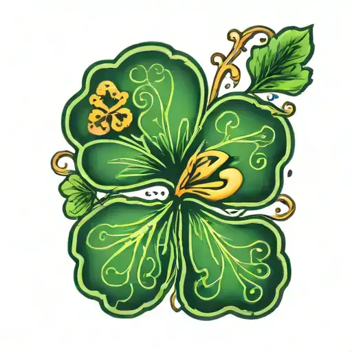 Shamrock Outline With The Words 'Gross And Disgusting'