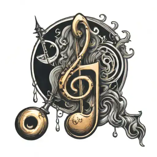 Metal Music Note And Duality In Faith