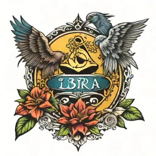 Libra Tattoo That Include Bob Marley's 3 Little Birds Lyrics