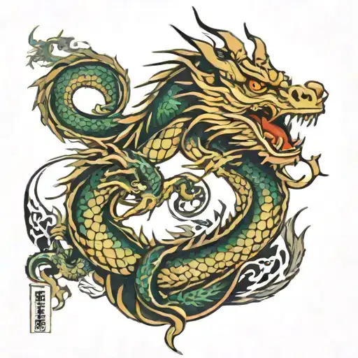 Eastern China With Dragon