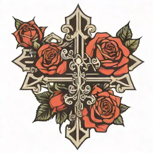 Cross And Rose