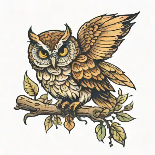 Small Owl On A Branch