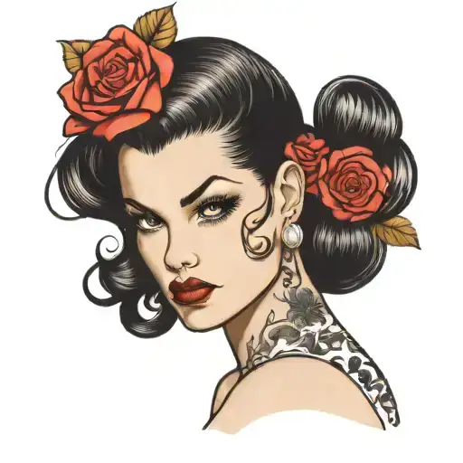 Pinup No Border Black Hair