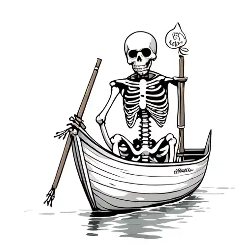 A Skeleton In A Boat