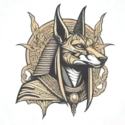 Anubis Portrait With Half