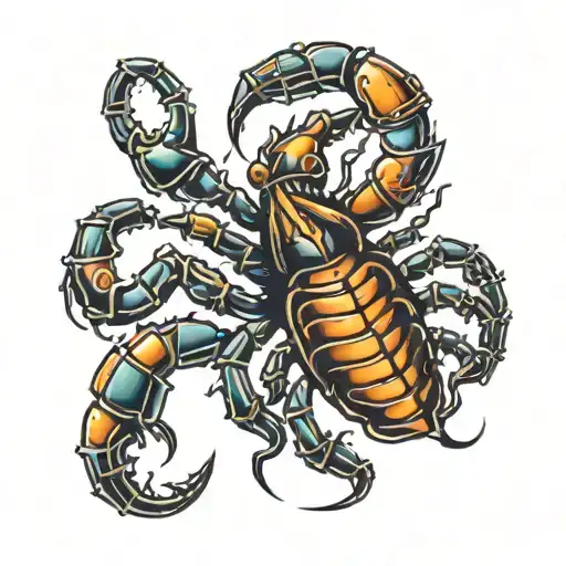 Small Scorpio With Techno Music For Wrist Area