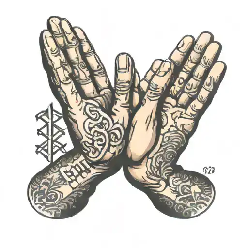 Praying Hands With Birth Year