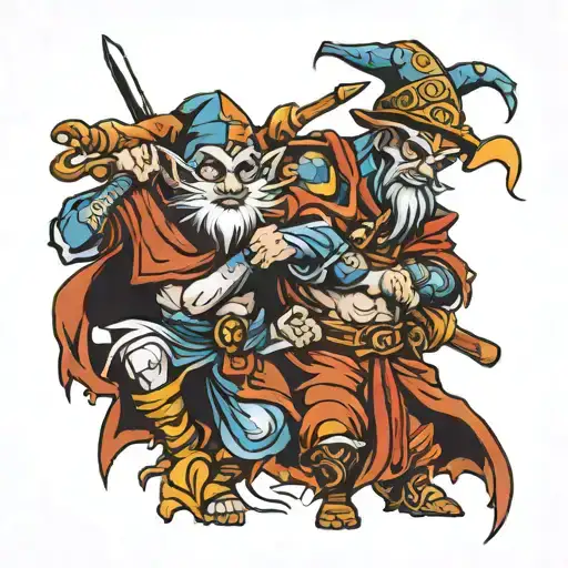 Monk Warrior And Jester