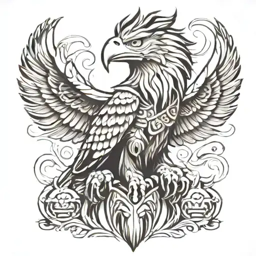 Totem Pole Eagle Lion